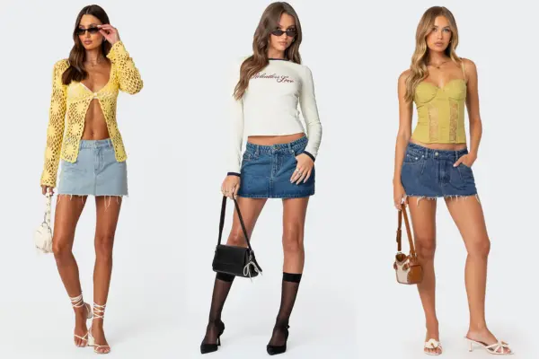 Denim Mini Skirts