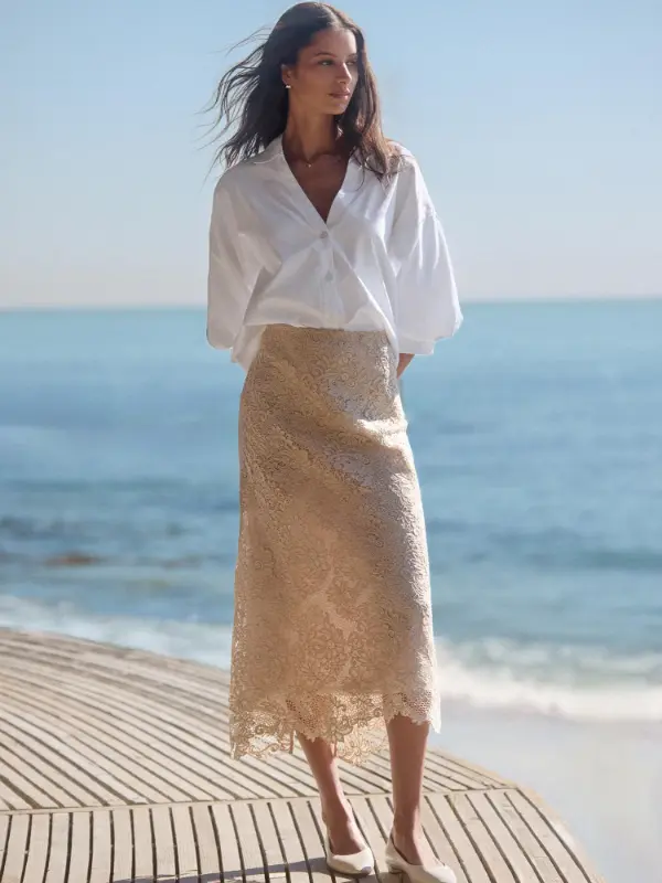 Lace Midi Skirts