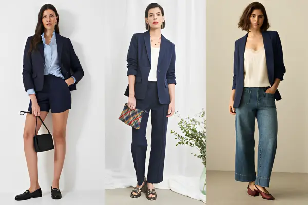 Navy Blazer Outfit Women
