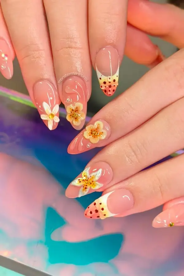 Summer Nails With Flowers