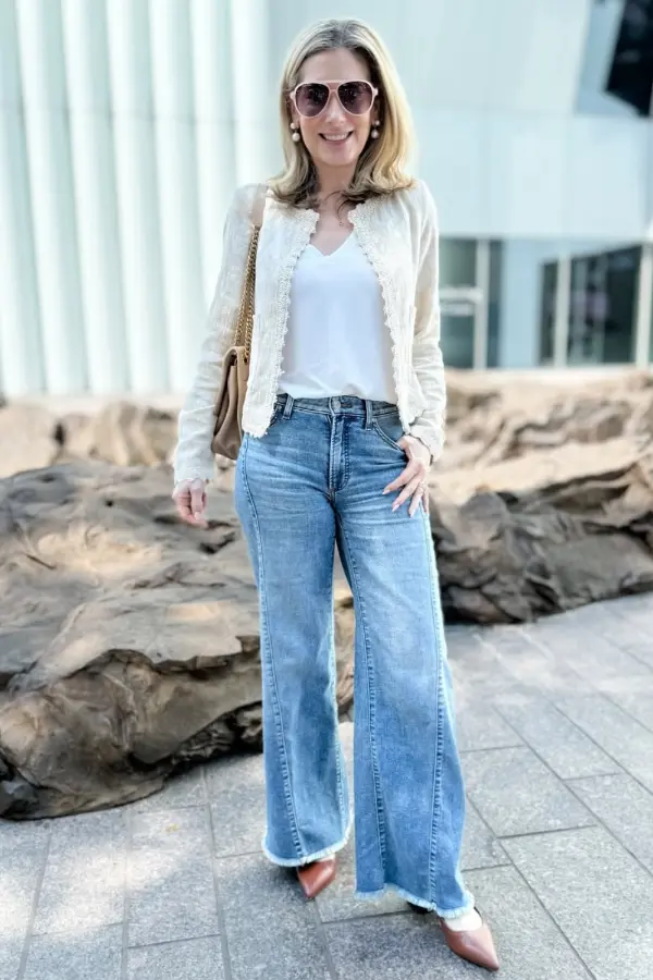 How to Wear Jeans Over 50 Women