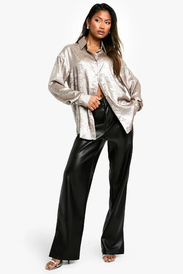 Metallic Shirt Outfit