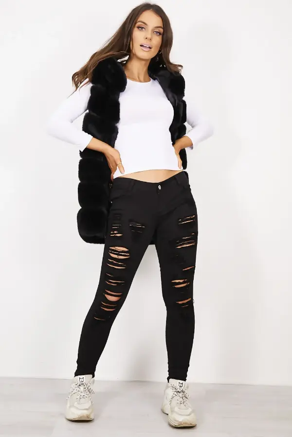 Black Distressed Jeans