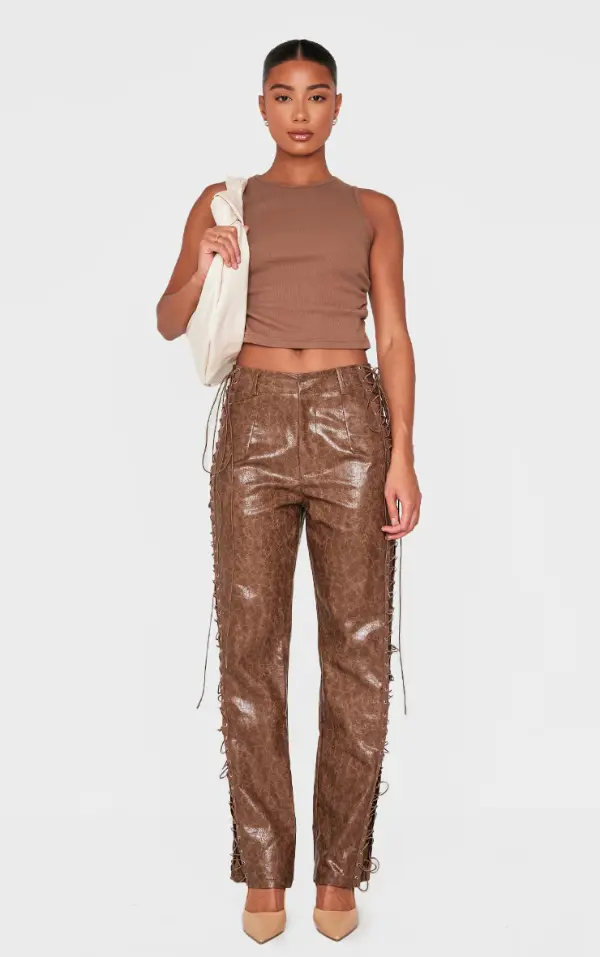 Brown Leather Pants