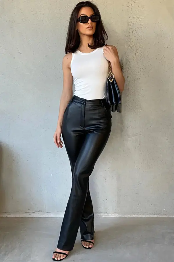 Faux Leather Pants Outfit