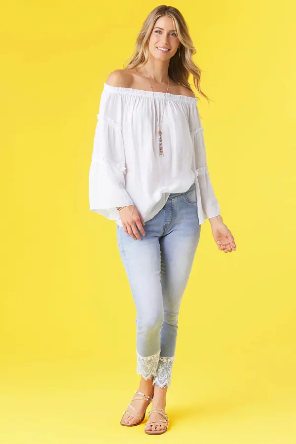 Jeans With Lace Bottoms