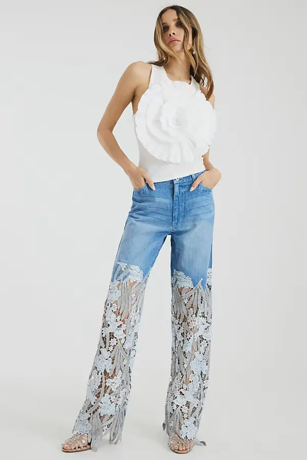 Jeans With Lace