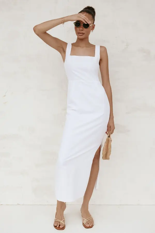 Long White Summer Dress
