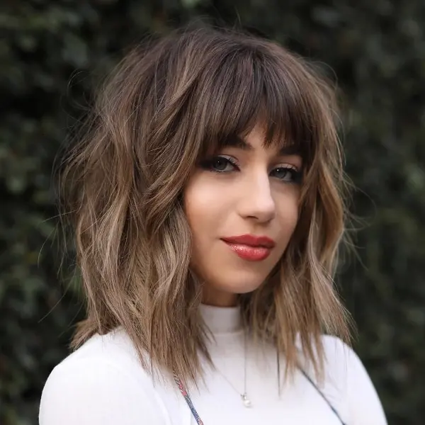 Medium Hair with Bangs