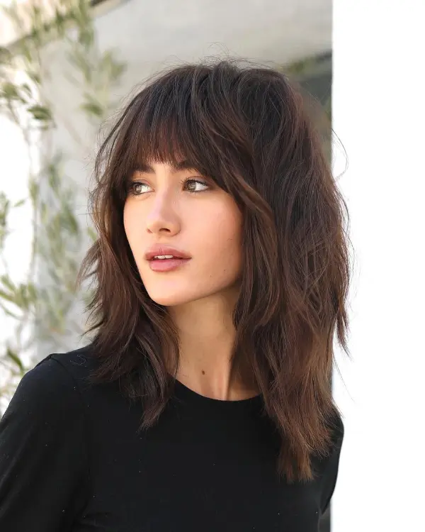 Shoulder Length Hairstyles with Bangs