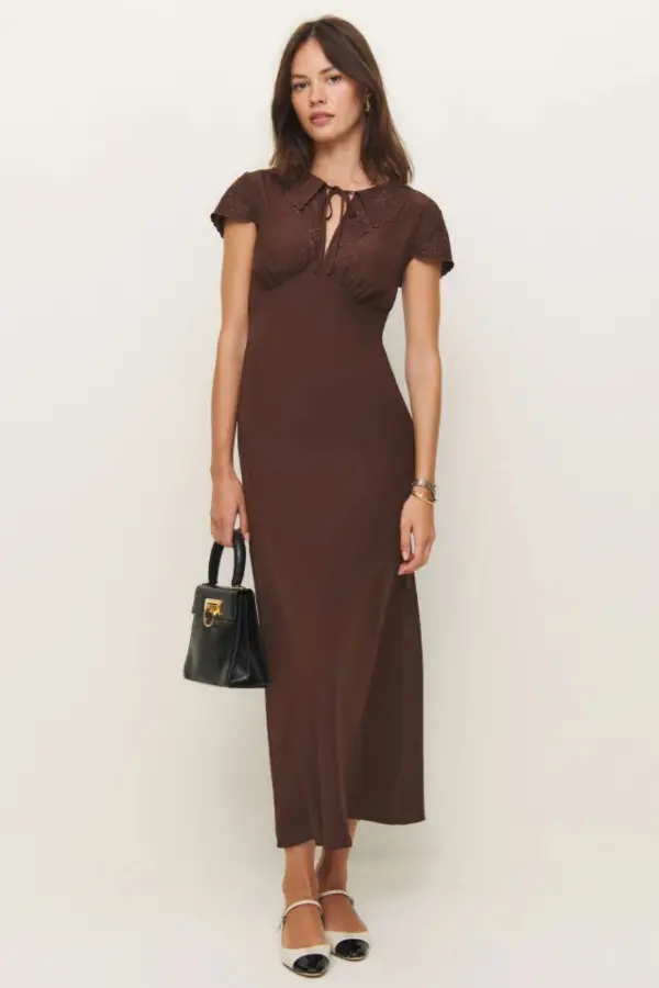 Brown Silk Dress