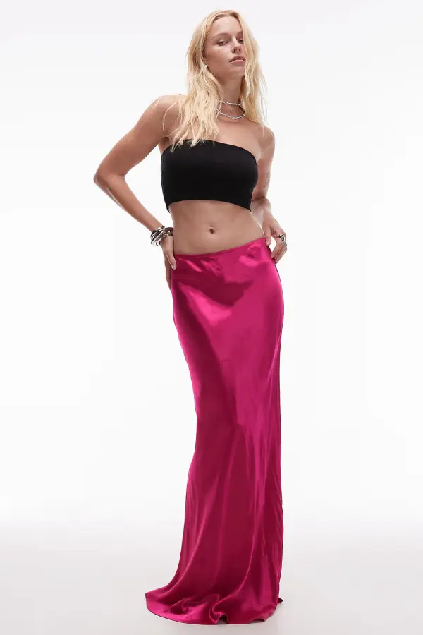 Pink Maxi Skirt Outfit Casual