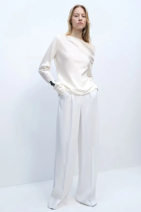 White Satin Blouse Ideas