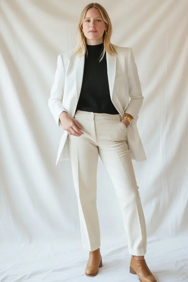 White Blazer Fall Outfit