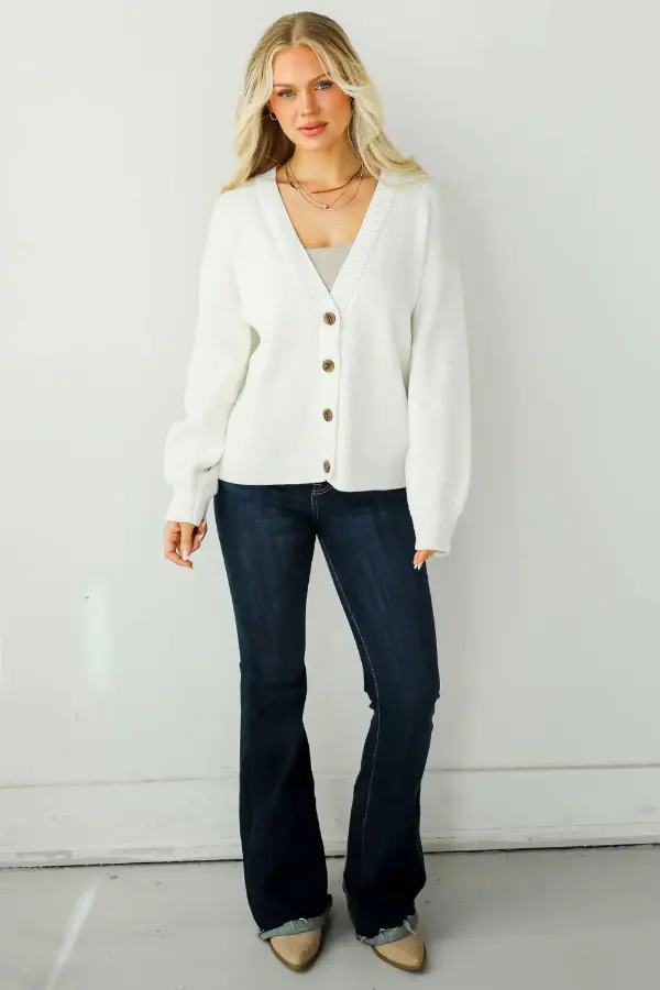 White Cardigan Outfit