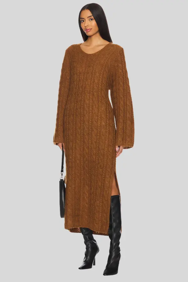 Brown Sweater Dress
