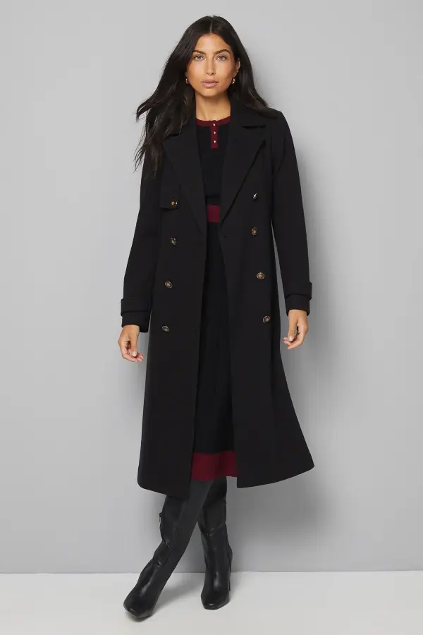 Black Coat Outfits For Women