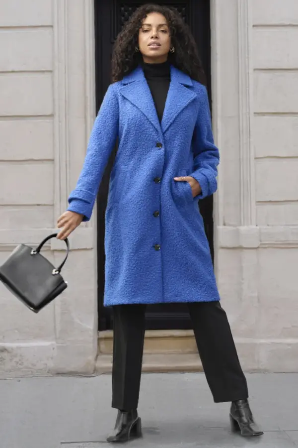 Blue Coat Outfits For Women