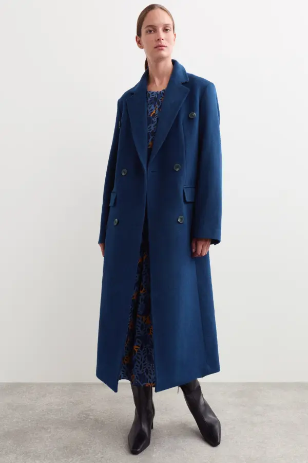 Dark Blue Coat Outfit