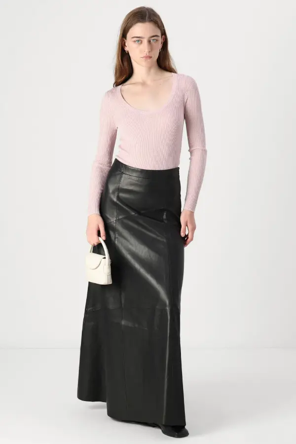 Maxi Leather Skirt