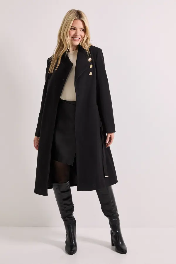 Outfit With Black Coat