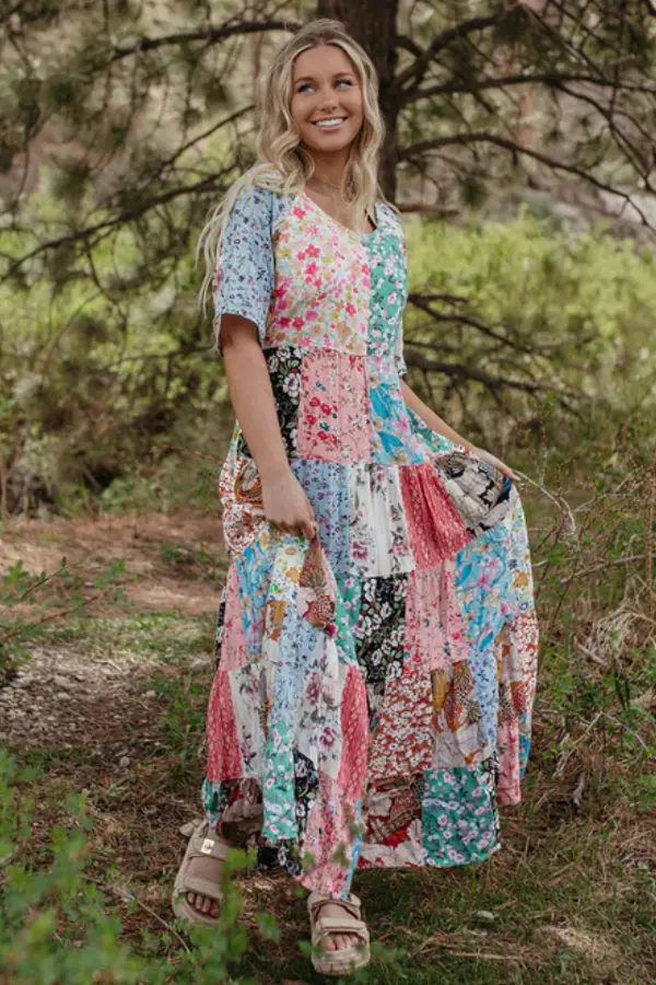 Patchwork Dress Outfit