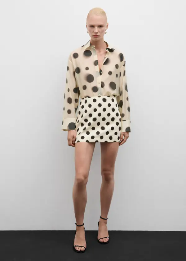 Polka Dot Mini Skirt Outfit