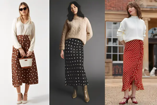 Polka Dot Skirt Outfits