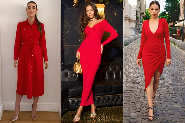 Red Long Sleeve Dress Ideas