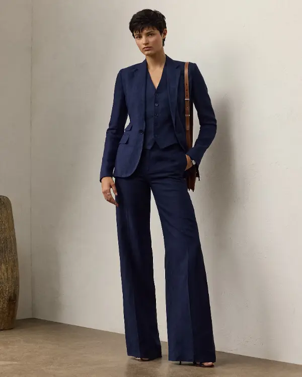 Navy Blue Blazer Formal Outfit Women