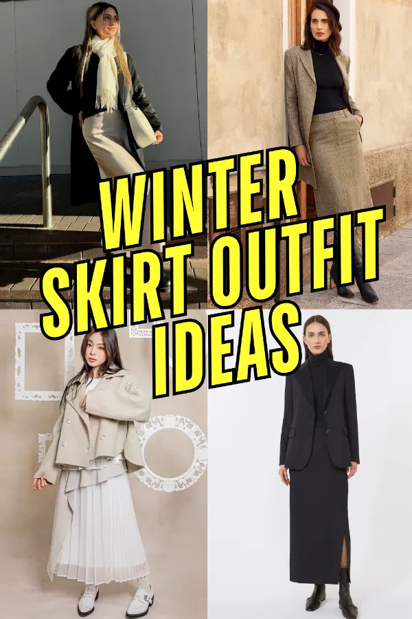 Winter Skirt Outfit Ideas