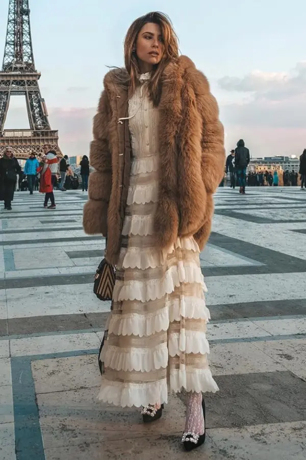 Brown Fur Coat Outfit