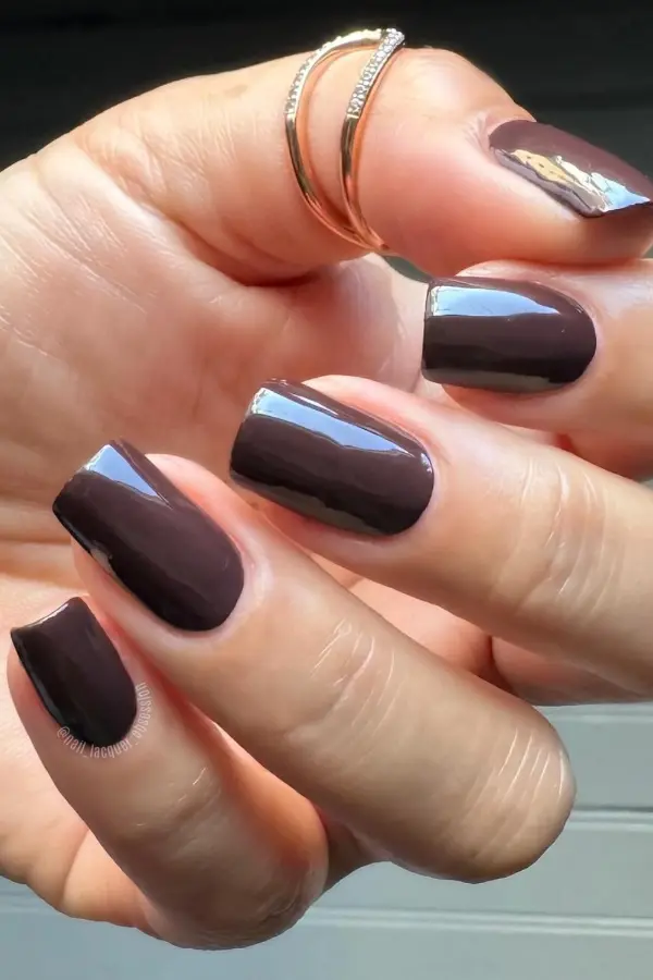 Coffee Brown Nails