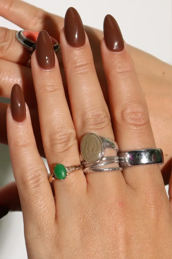 Espresso Brown Nails