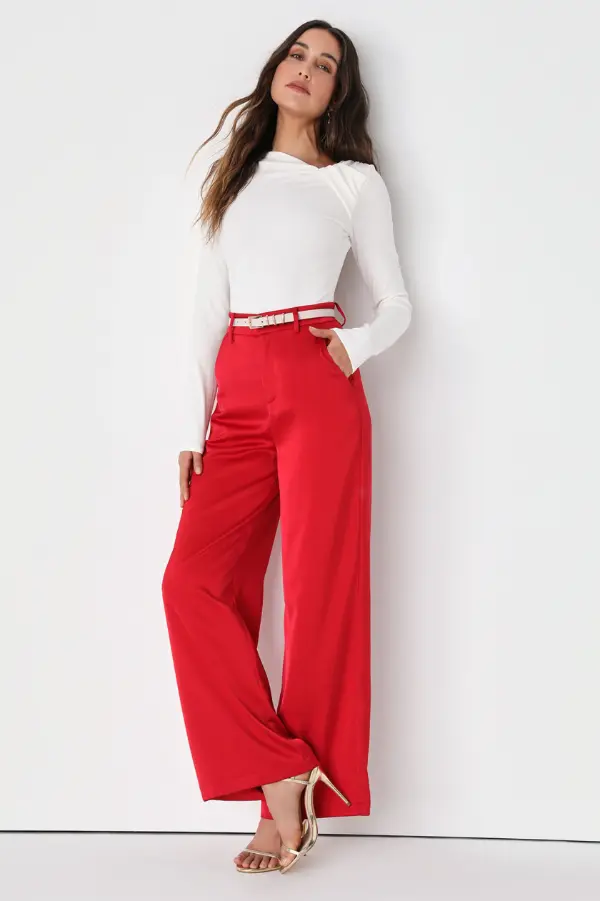 How to Style Red Pants
