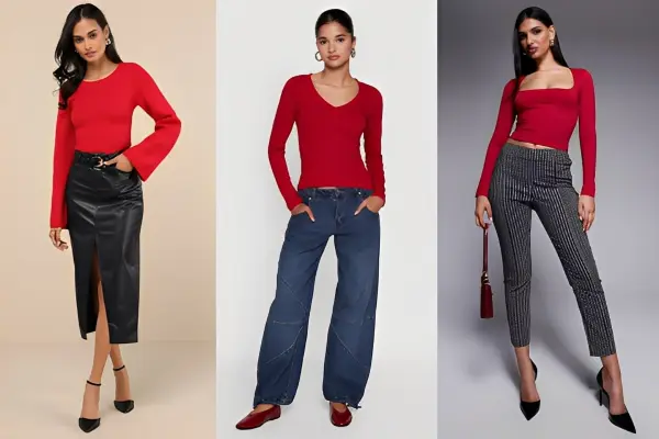 How to Style Red Top Women