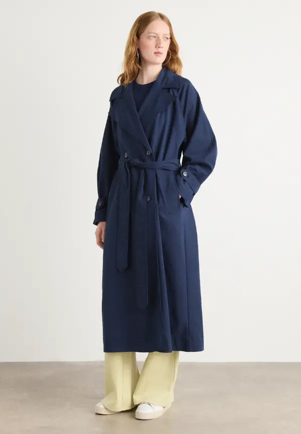 Navy Blue Trench Coat