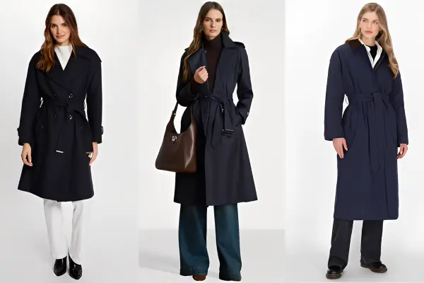 Navy Trench Coat Outfit Ideas