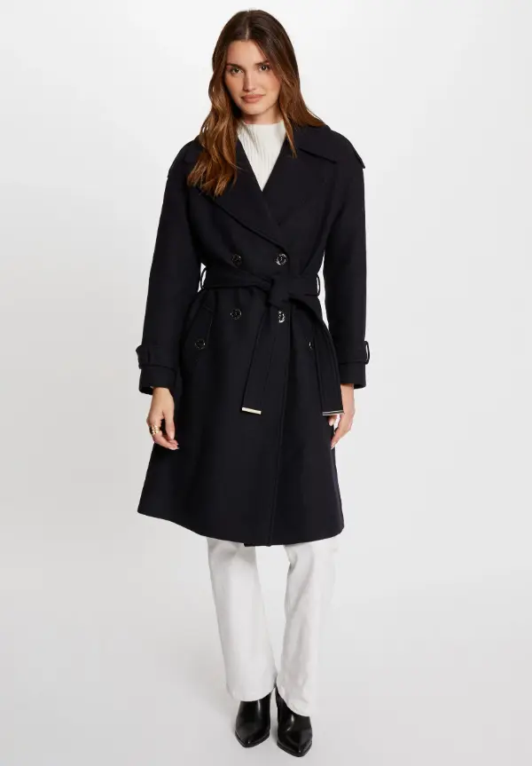 Navy Trench Coat Outfit