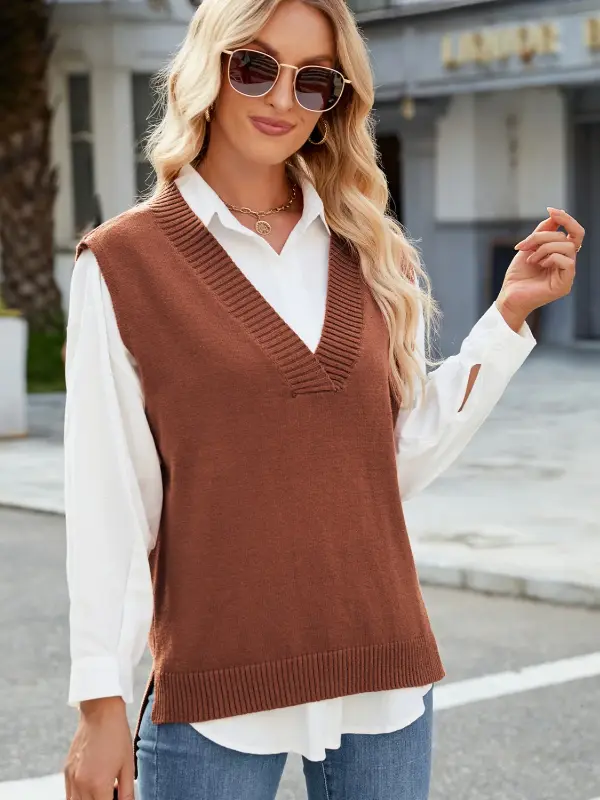 V Neck Sweater Vest
