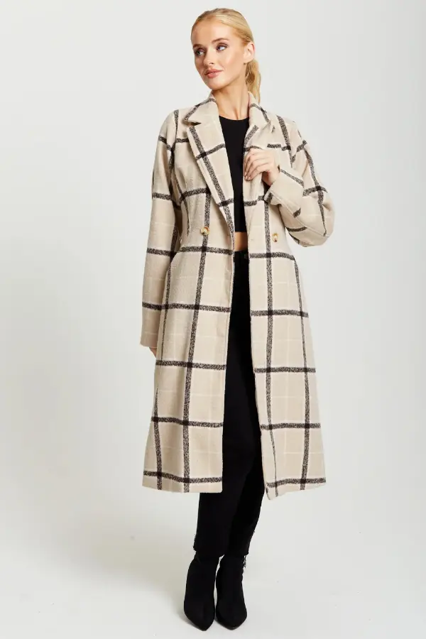 Check Coat Winter Outfit