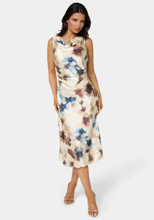 Printed Satin Dress