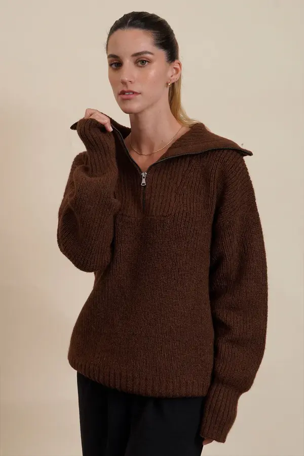 Alpaca Sweater Women Outfit