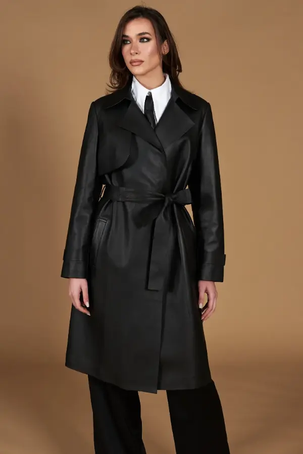 Black Leather Coat Outfit