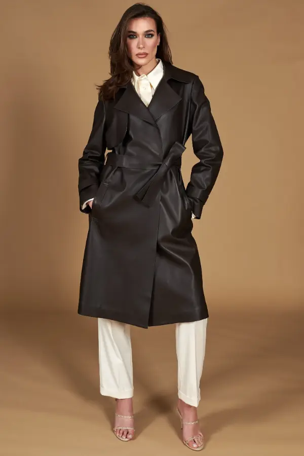 Black Leather Coat Outfit