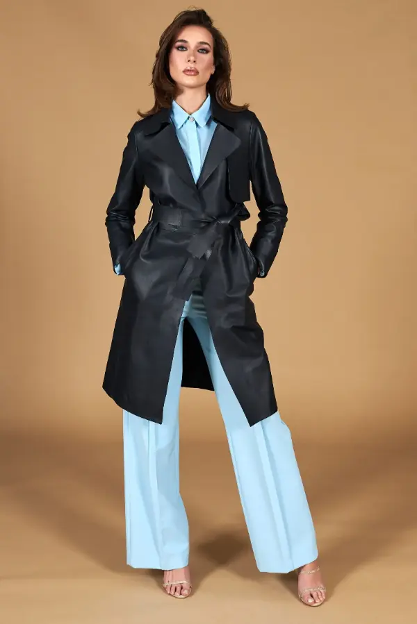 Black Leather Coat Outfit