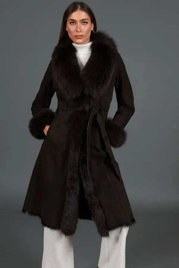 Brown Shearling Coat