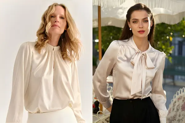 Cream Silk Blouse Ideas