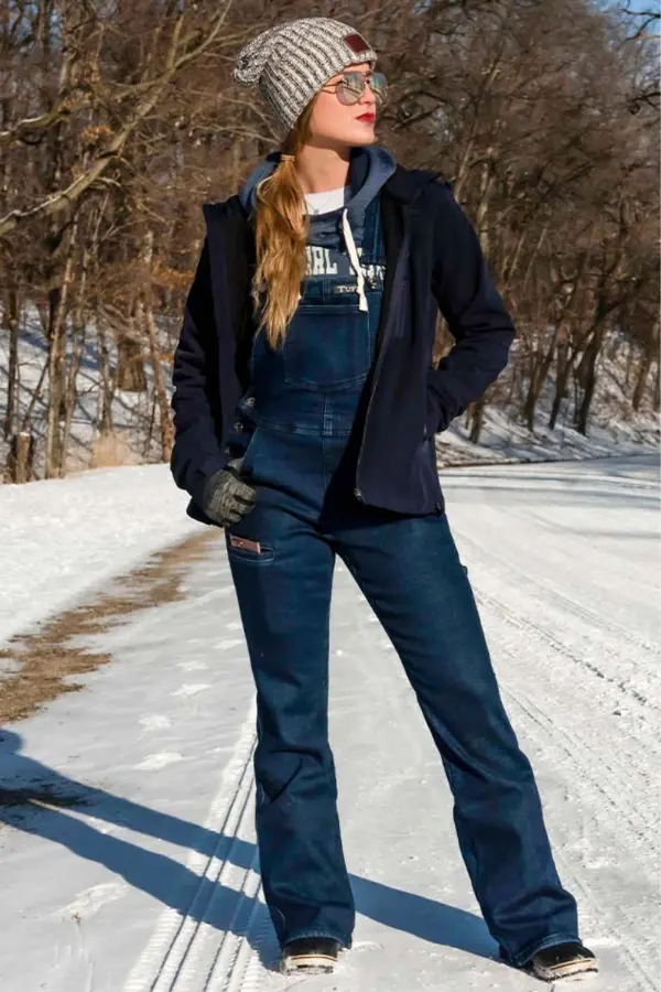 Denim Overalls Outfit Winter
