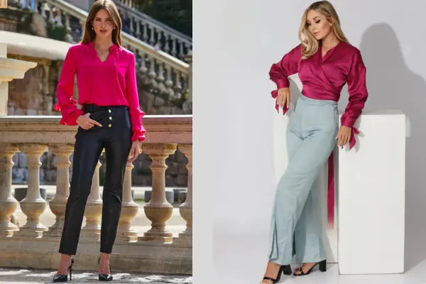 Satin Blouse Outfit Classy Ideas